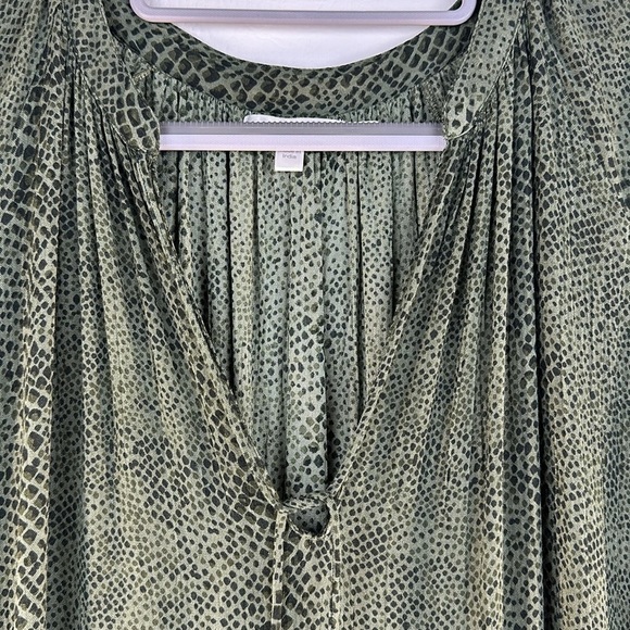 Karyn Seo Snake Print Long Sleeve Tiered Maxi Dress - Picture 6 of 12